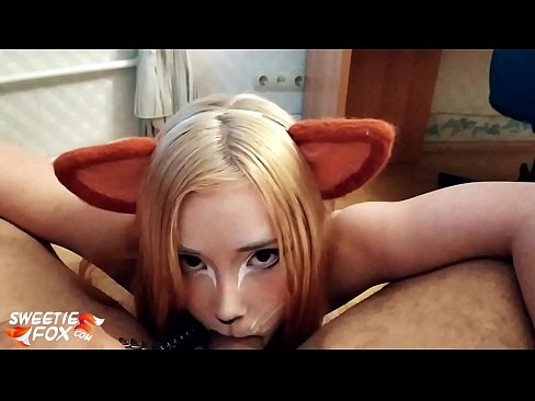 ❤️ Кицунэ глытае член і канчае ў рот ❤️ Порна-відэа у нас ❤